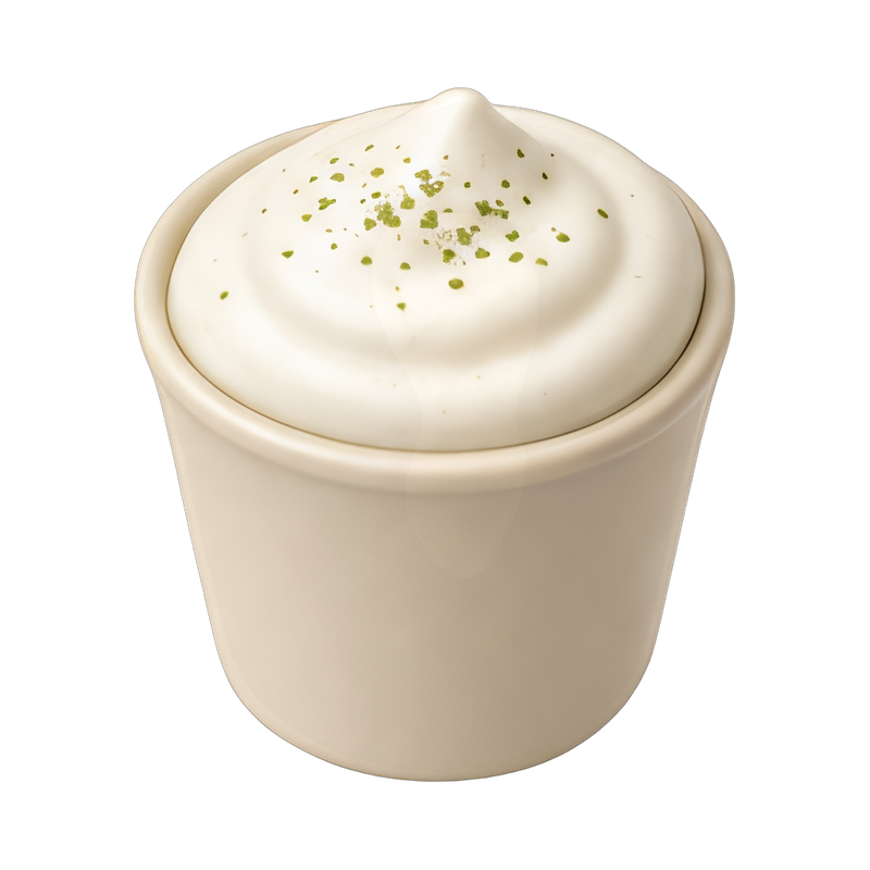 Creamy milk foam topping