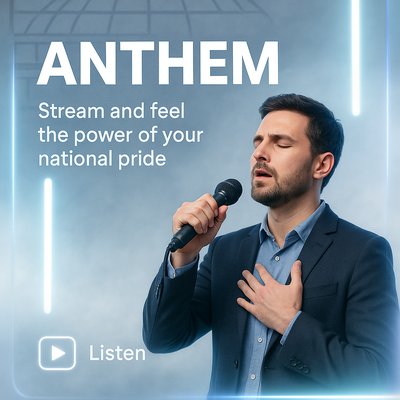 Promotional Social Media Post for National Anthem Streaming