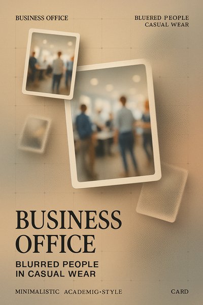 Abstract Dynamics of Business Office with Blurred Figures
