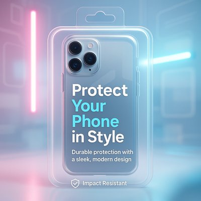 Modern Phone Case Packaging with Impact Resistance Features