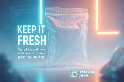 Promotional Graphic for Plastic Zip-Lock Bags