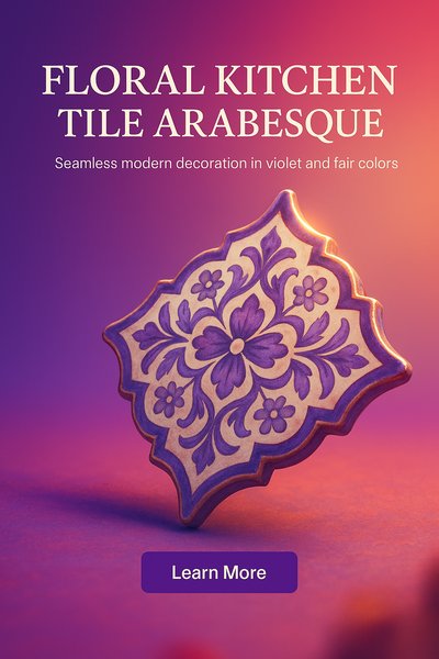 Floral Kitchen Tile Arabesque Design for Modern Decor