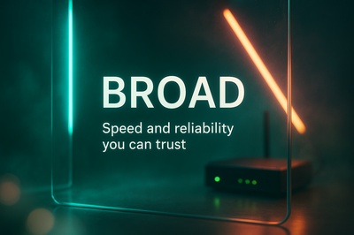 Vibrant Neon Advertising Slide with Glowing Elements