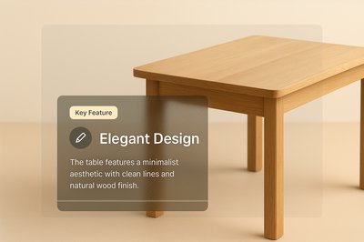 Elegant Wooden Table with Transparent Design Elements