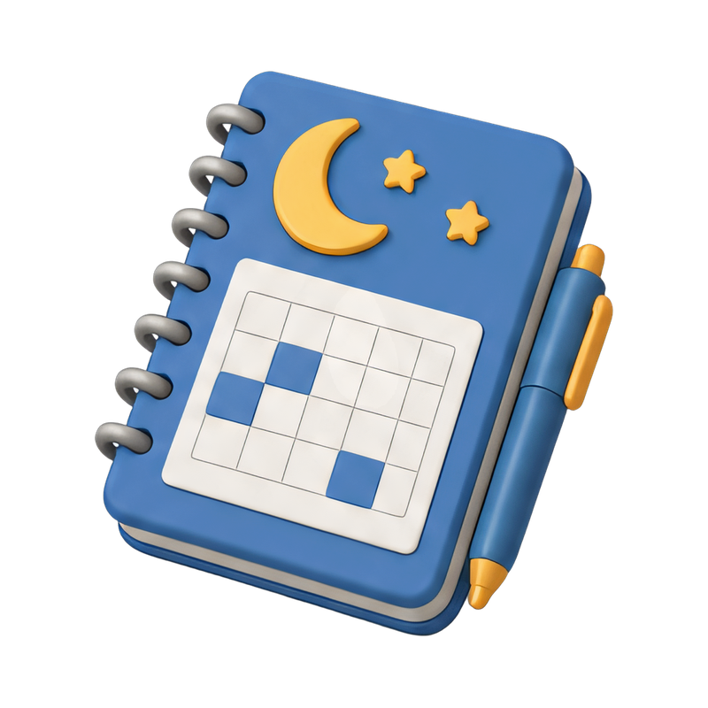 Sleep diary chart for tracking