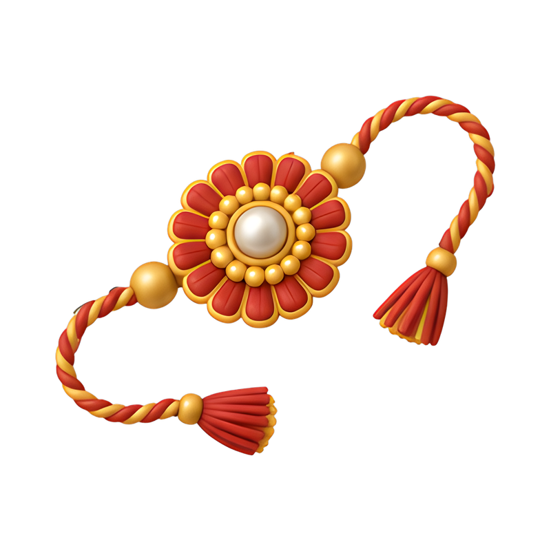 Rakhi bracelet with rosette design