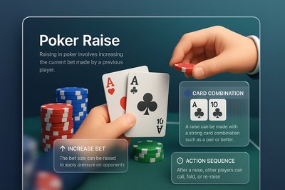 Dynamic Poker Raise Illustration with 3D Elements