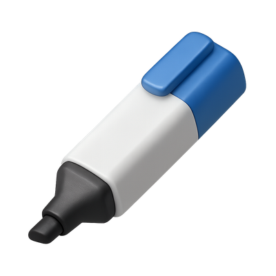 Stylized 3D Marker Icon in Isometric View