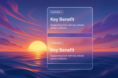 Calm Ocean Sunrise with Abstract Design Features