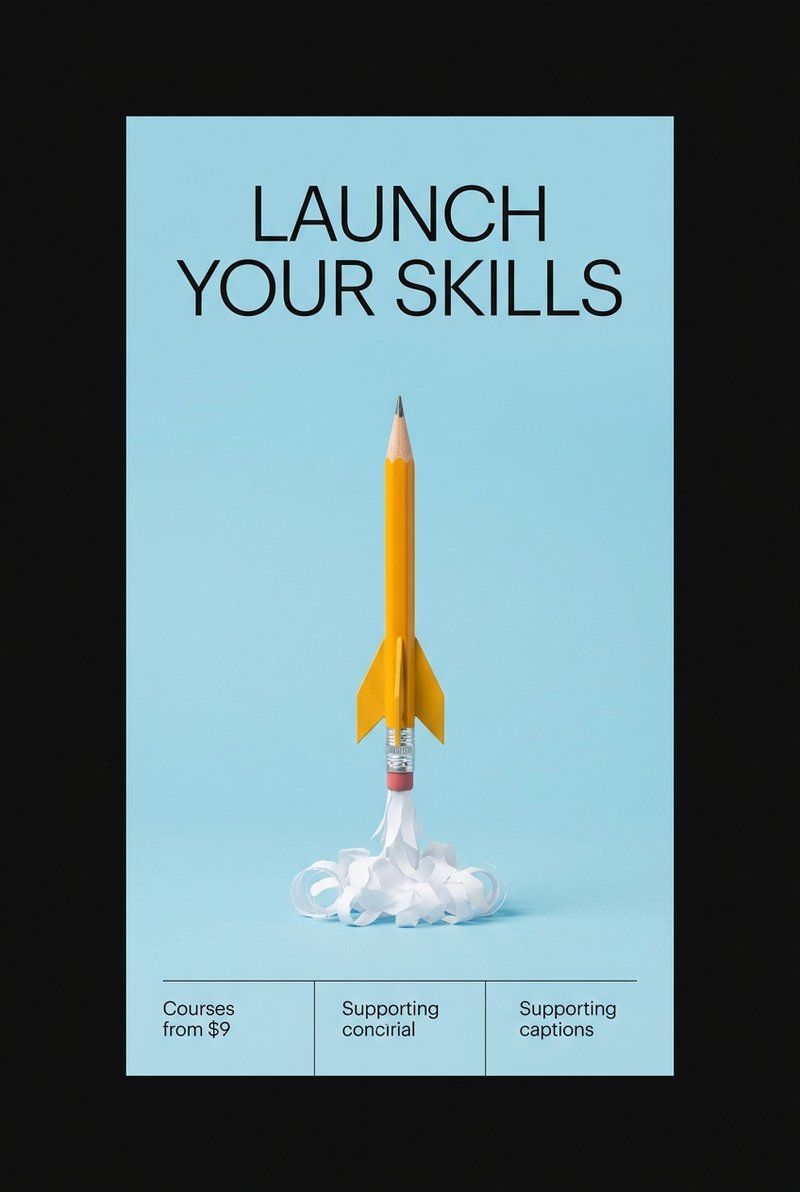 Rocket pencil on a desk