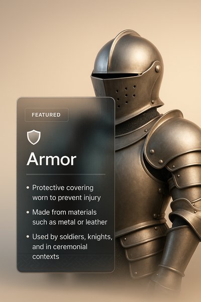 Transparent 3D Armor Block with Layered Design