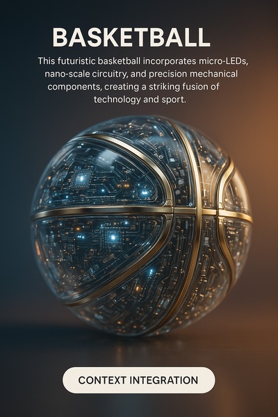 Hyperrealistic Basketball with High-Tech Interior Design