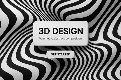 Volumetric Abstract Graphic for 3D Design Promotion