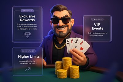 3D Illustration of VIP Player with Exclusive Rewards