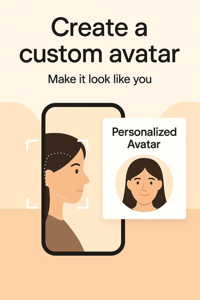 Mobile App Interface for Custom Avatar Creation