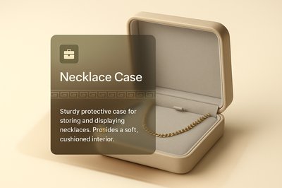 Elegant 3D Necklace Case Design with Soft Interior