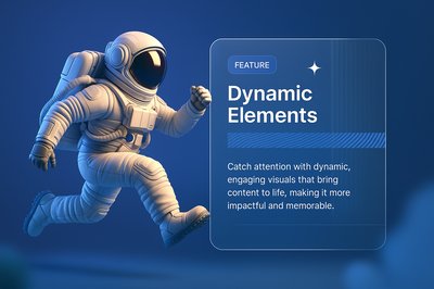Dynamic Astronaut Illustration with Engaging Features