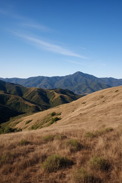 Scenic Mountain Landscape with Rolling Hills