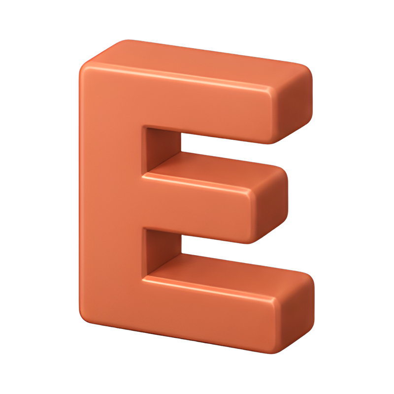 Stylish letter E design