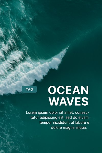 Serene Ocean Waves with Text Overlay