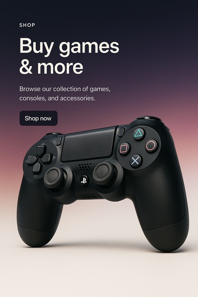 Stylish Webpage Design Featuring Game Controller