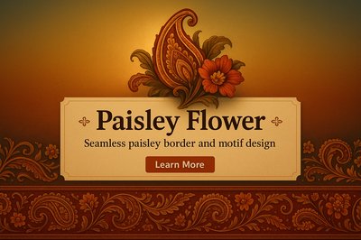 Paisley Flower Seamless Design for Decorative Use