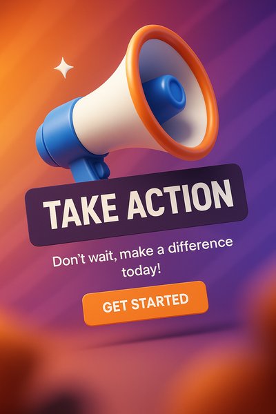 Engaging Call to Action Graphic with a Megaphone