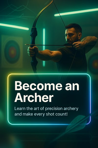 Modern Archer Carousel Slide Design with Neon Accents