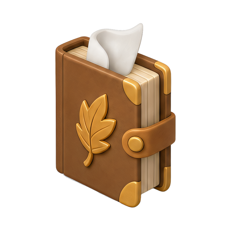 Elegant gold leaf book