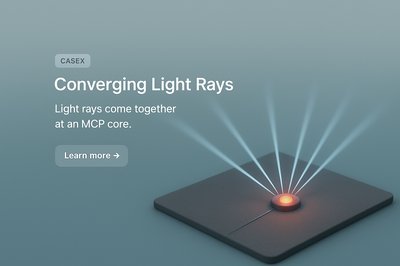 Converging Light Rays at MCP Core in 3D Style