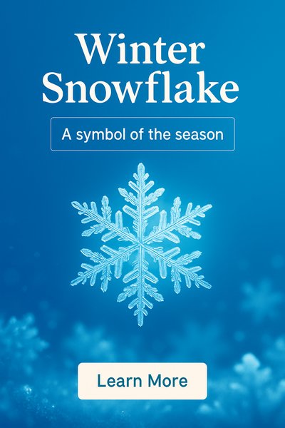 Winter Snowflake Graphic for Seasonal Promotions