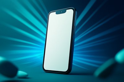 Dynamic Smartphone Mockup with Engaging Design Elements