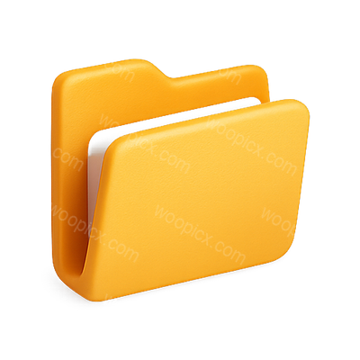 Stylized Yellow Folder Icon for Digital Applications