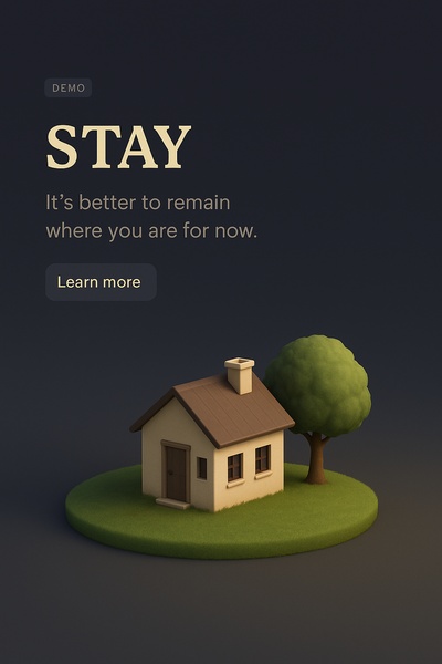 Realistic 3D Scene with House and Tree