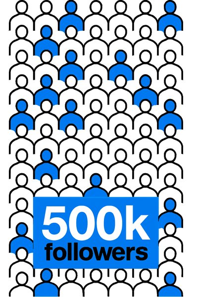 Illustrative Graphic Representing Social Media Follower Milestone