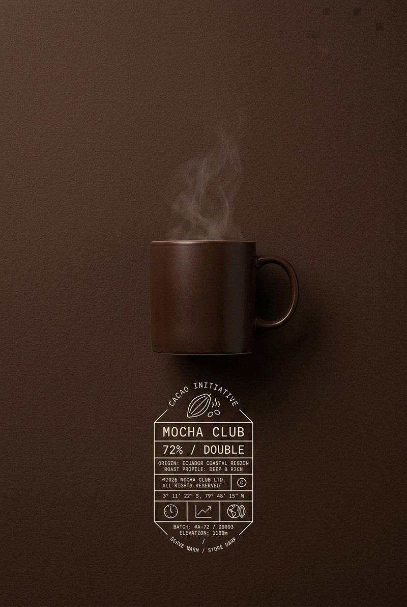 Mocha coffee drink in glass