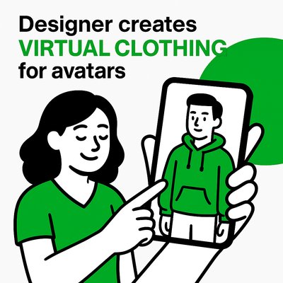 Illustration of Virtual Clothing Design for Avatars
