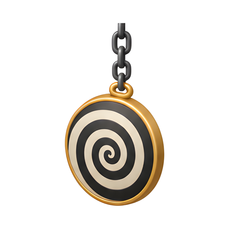 hypnotic spiral disc on chain