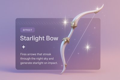 Starlight Bow: A 3D Illustration with Integrated Design Elements
