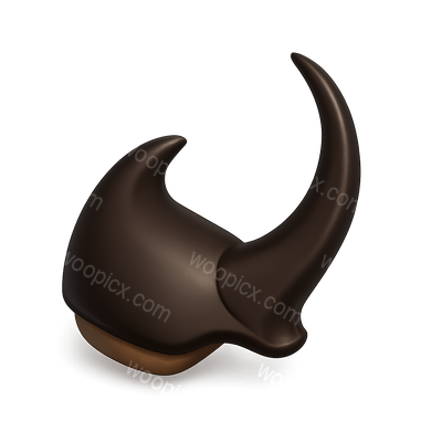 Stylized Rhino Horn Sculpture in Dark Finish