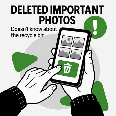Illustrative Graphic on Photo Deletion Awareness