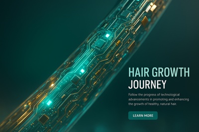 Hyperrealistic Hair Growth Technology in Close-Up Detail