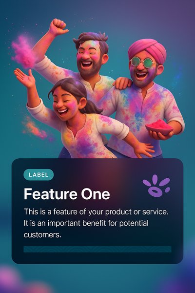 Celebrating Holi: Joyful Indian Festival in 3D Illustration