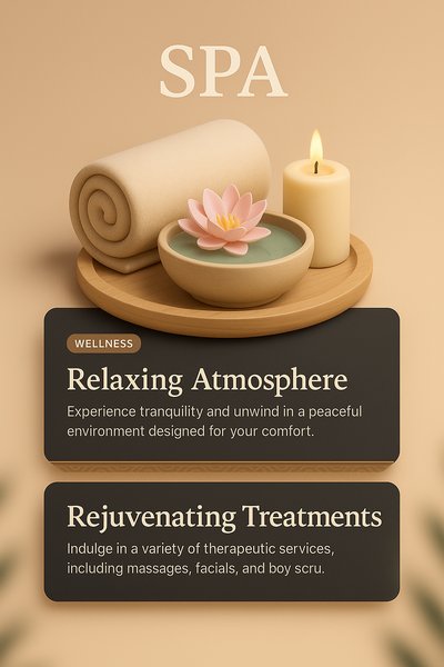 Elegant Spa Web Design with 3D Elements and Relaxation Theme