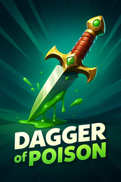 Dynamic Dagger of Poison Illustration with Vivid Colors