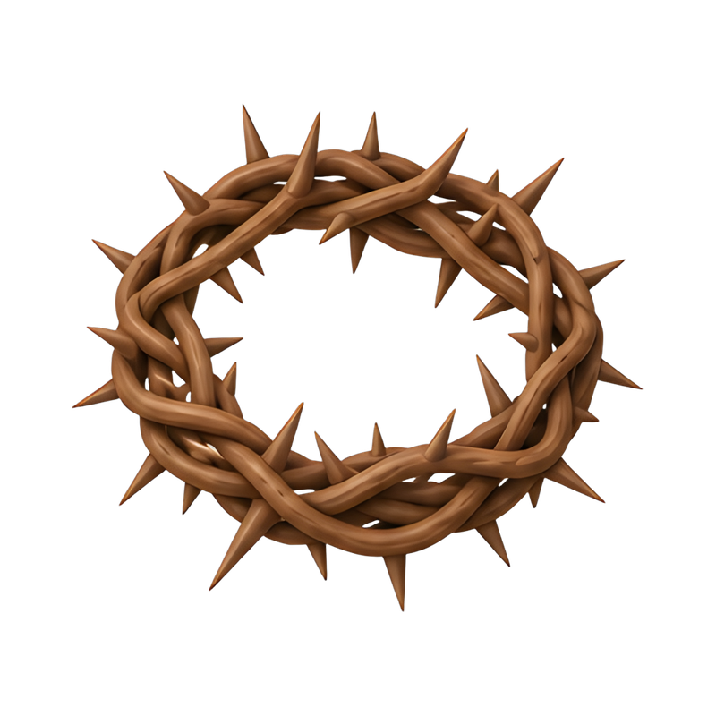 Elegant crown of thorns wreath