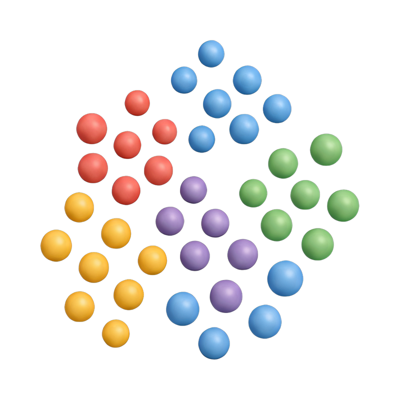 abstract dots in a cloud