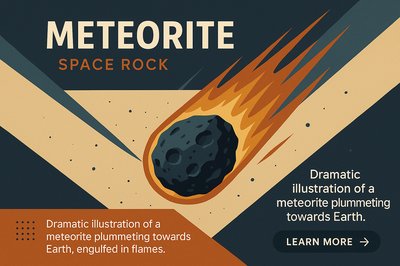 Striking Meteorite Illustration with Dynamic Composition