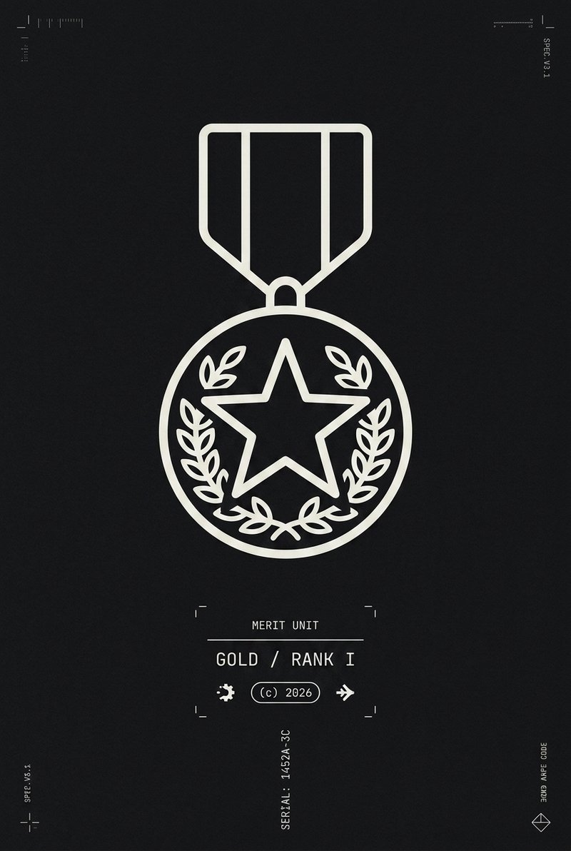 gold medal on white background