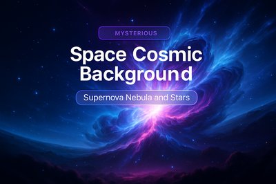 Stunning Cosmic Supernova Illustration with Stars